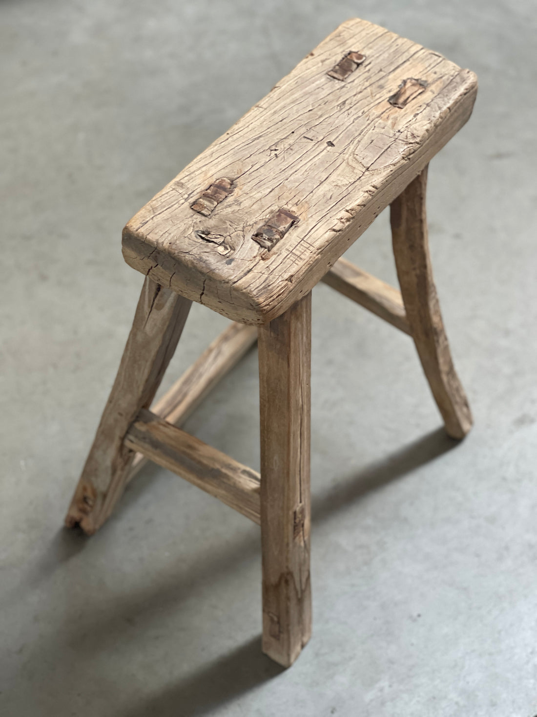 Rustic Reclaimed Rectangular Stool