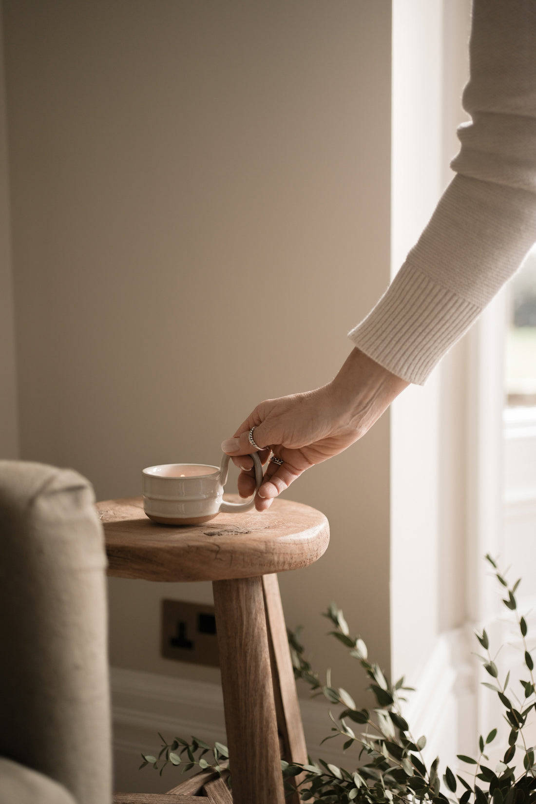Stoneware Candle Cup