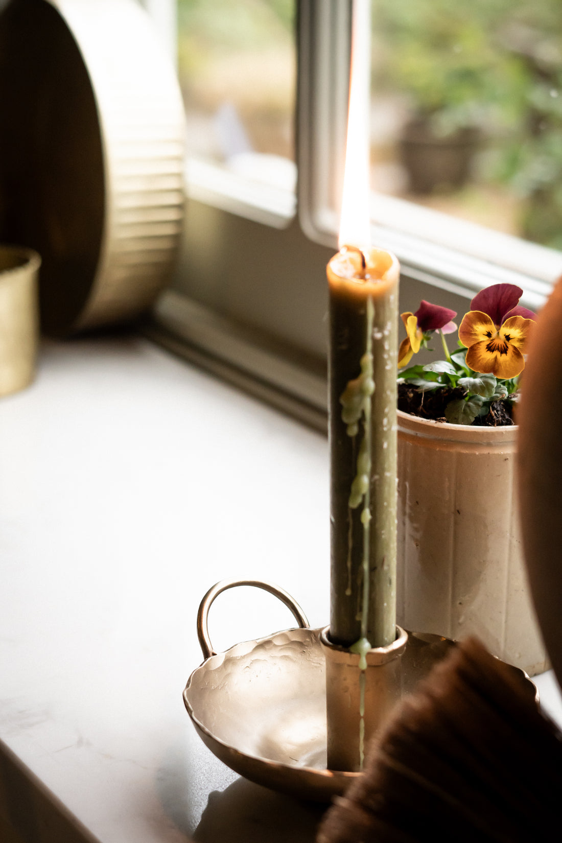 Forged Dish Candle Holder