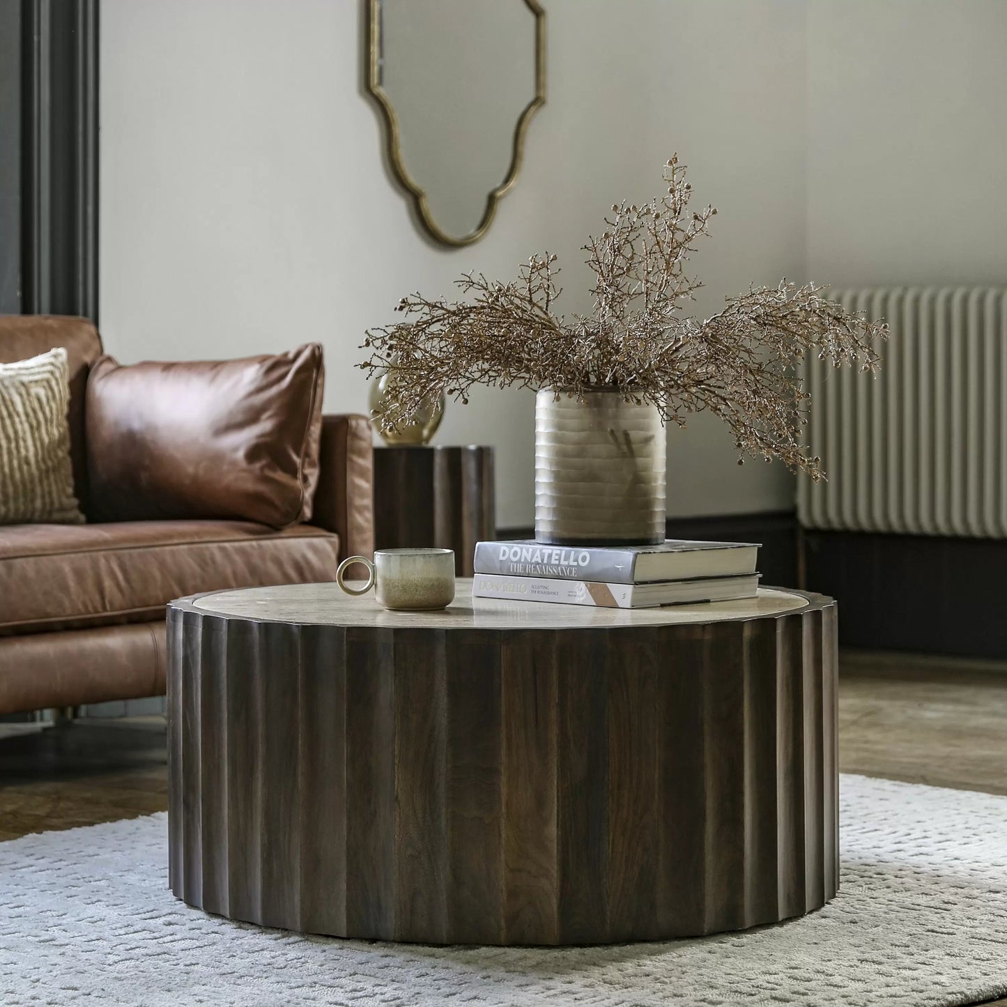 Travertine Topped Cascia Coffee Table