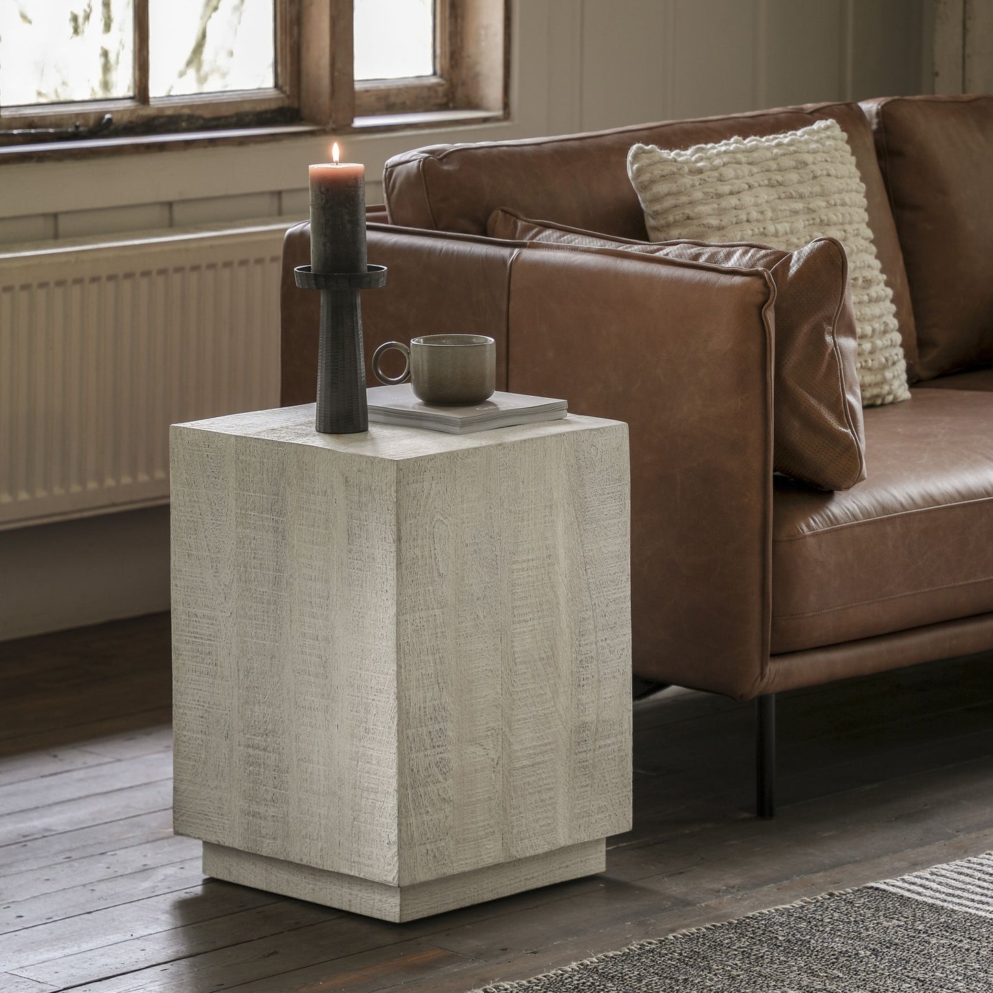 Whitewash Plinth Side table (PRE-ORDER)