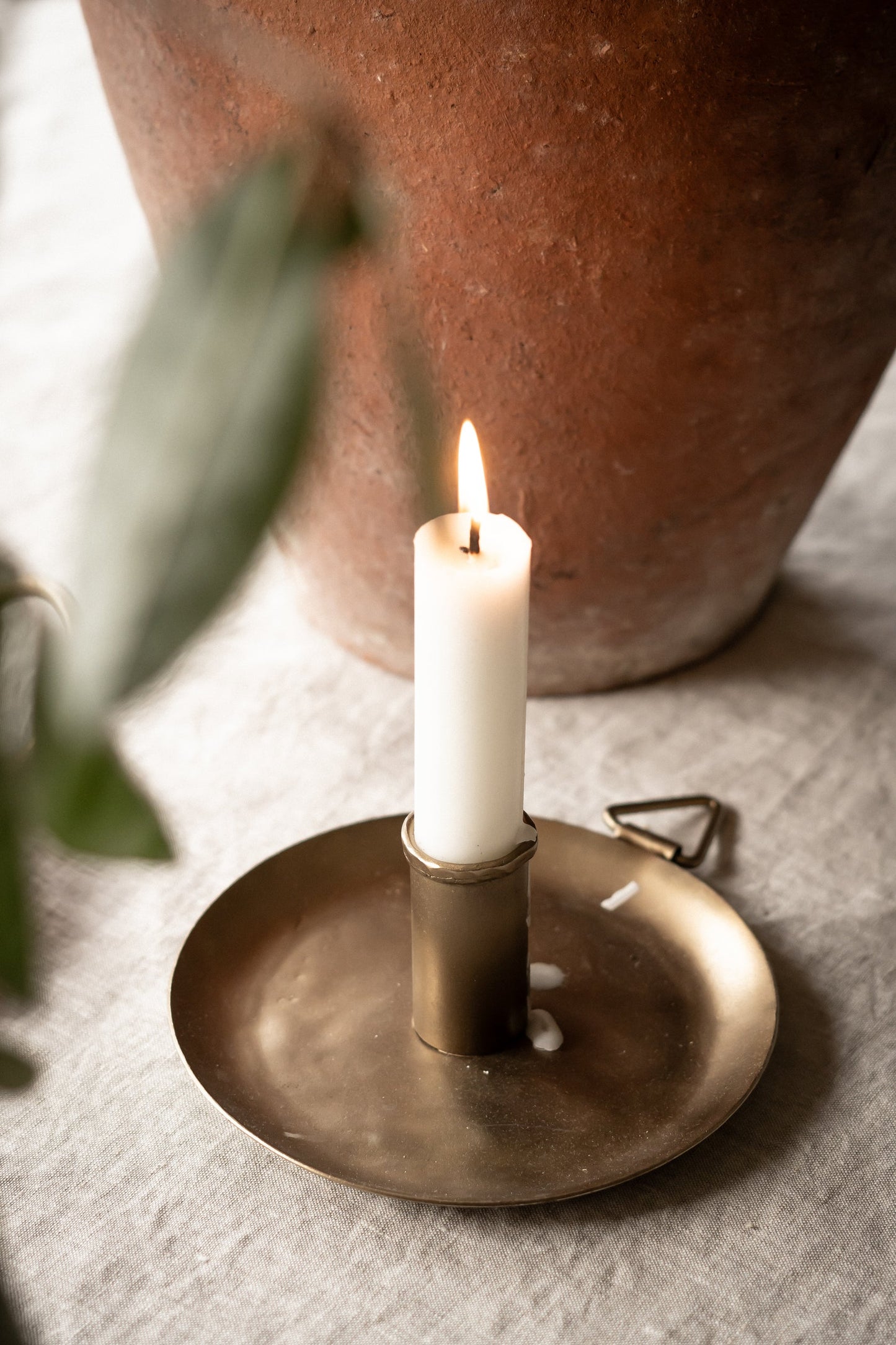 Forged Plate Candle Holder