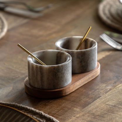 Novi Marble Spoon and Pinch Pot
