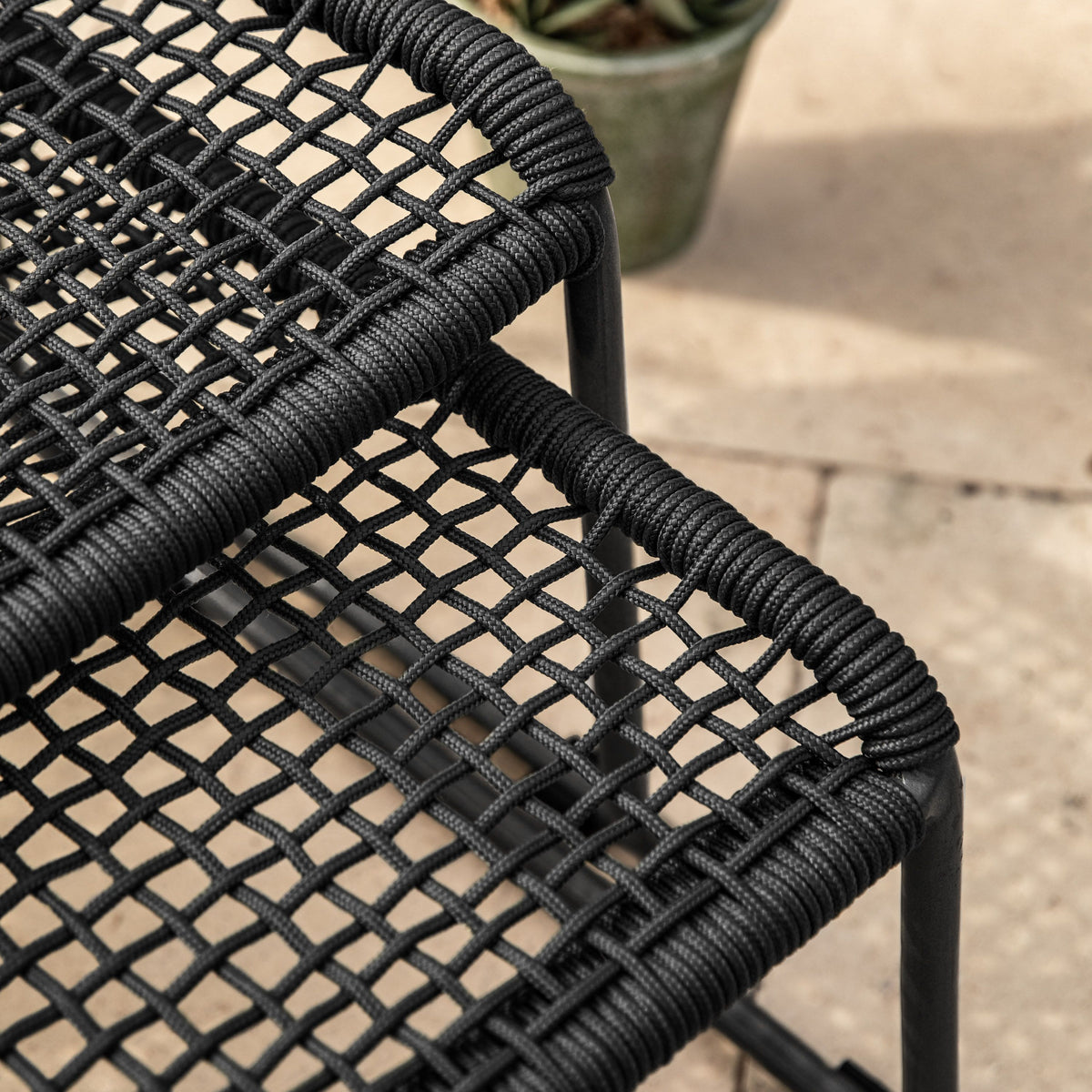 Sassano Lounge Chair with Footstool Black