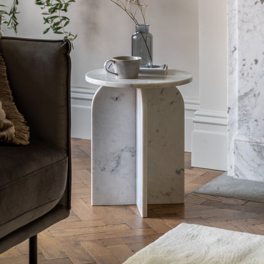 Amalfi Side Table White