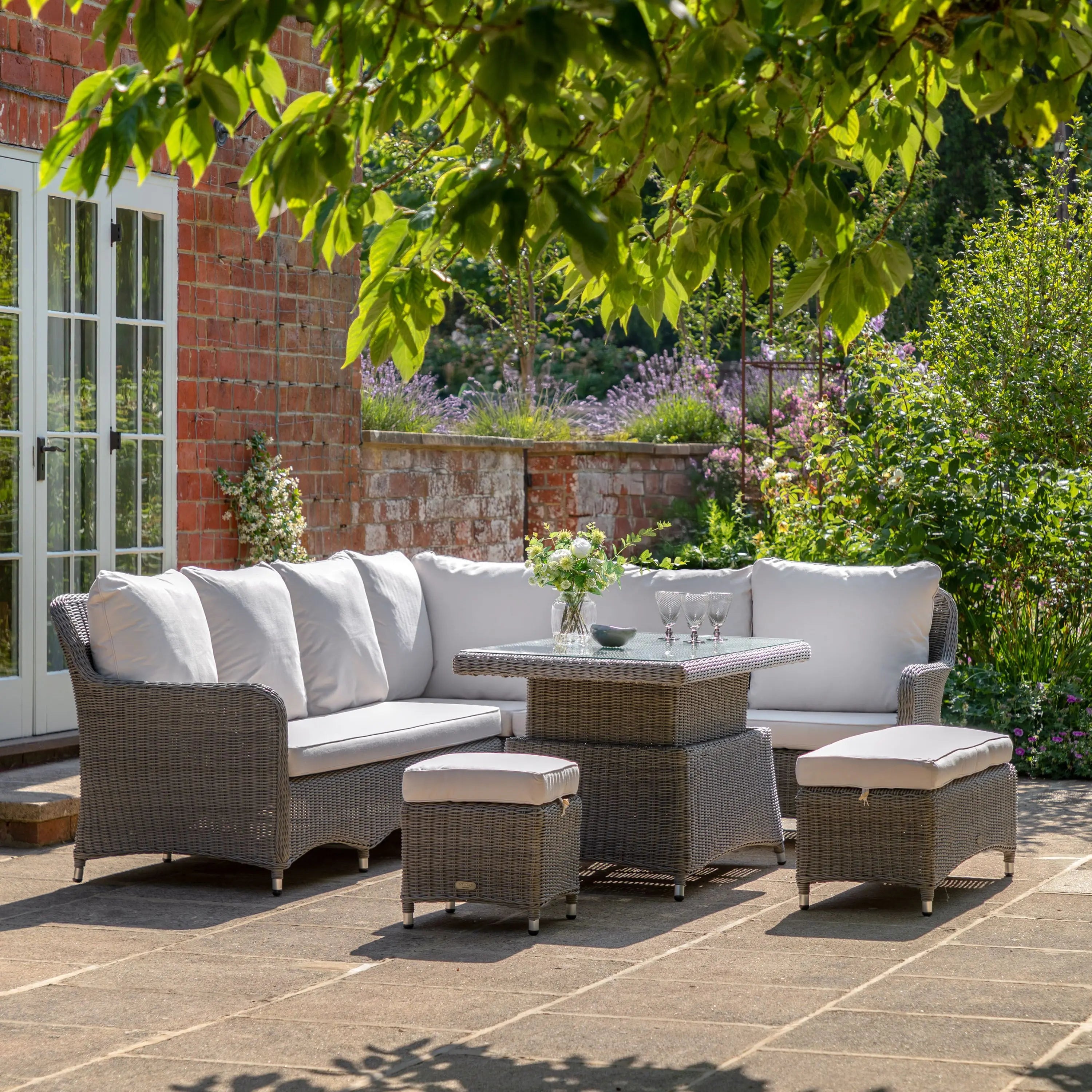Ascot Corner Dining Set with Rising Table – Versatile Outdoor Seating ...