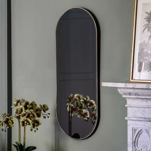 Highline Elipse Brass Wall Mirror