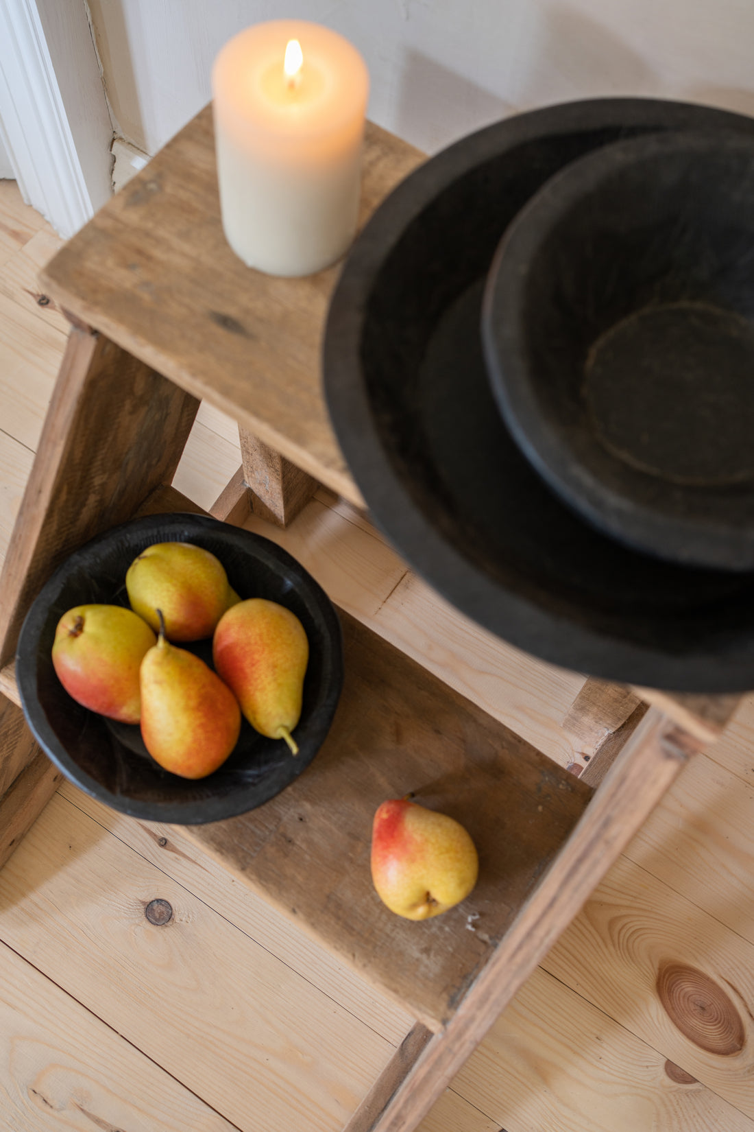 Vintage Wooden Bowl (Small)