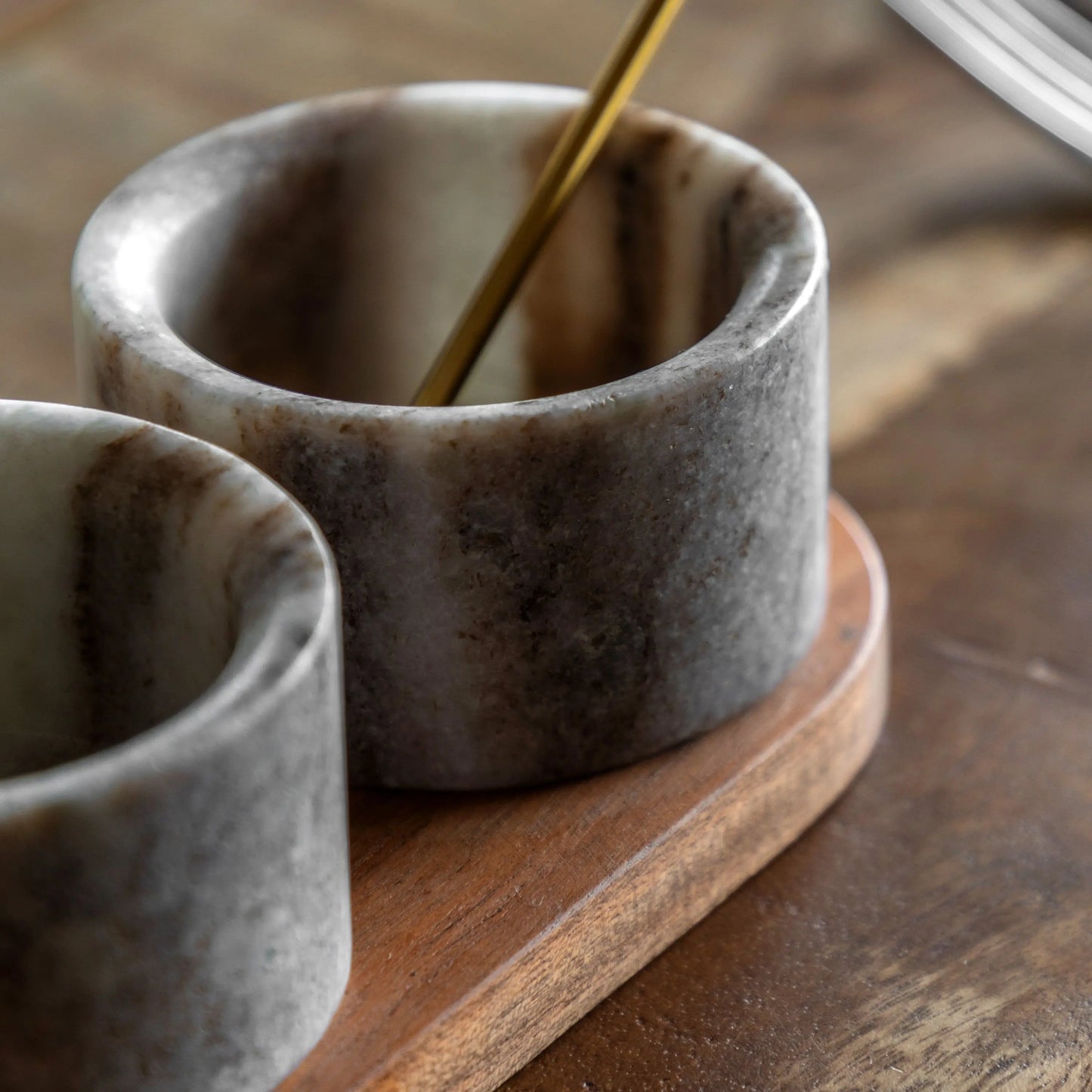Novi Marble Spoon and Pinch Pot