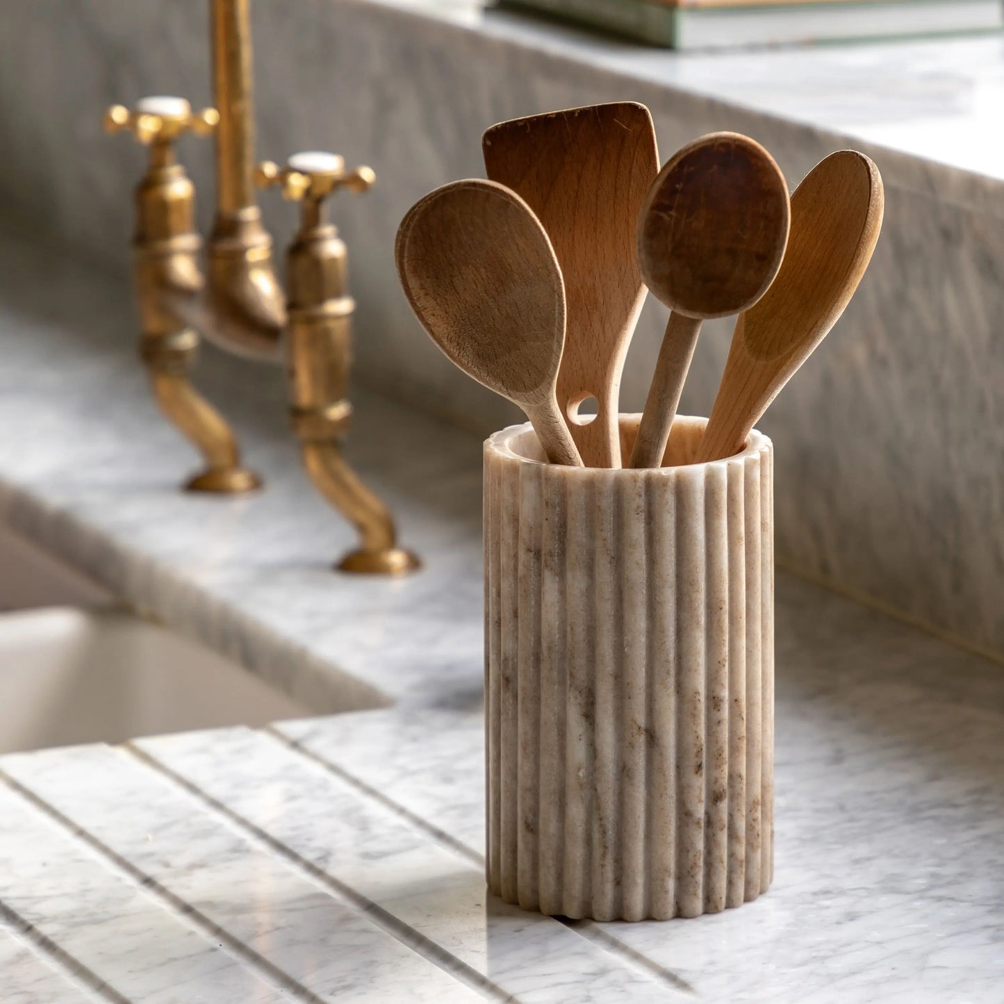 Almeria Marble Wine Cooler/Utensil Holder