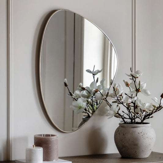 Highline Pebble Mirror Brass
