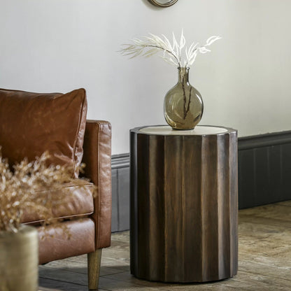 Travertine Topped Cascia Side Table