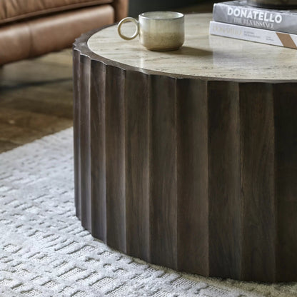 Travertine Topped Cascia Coffee Table