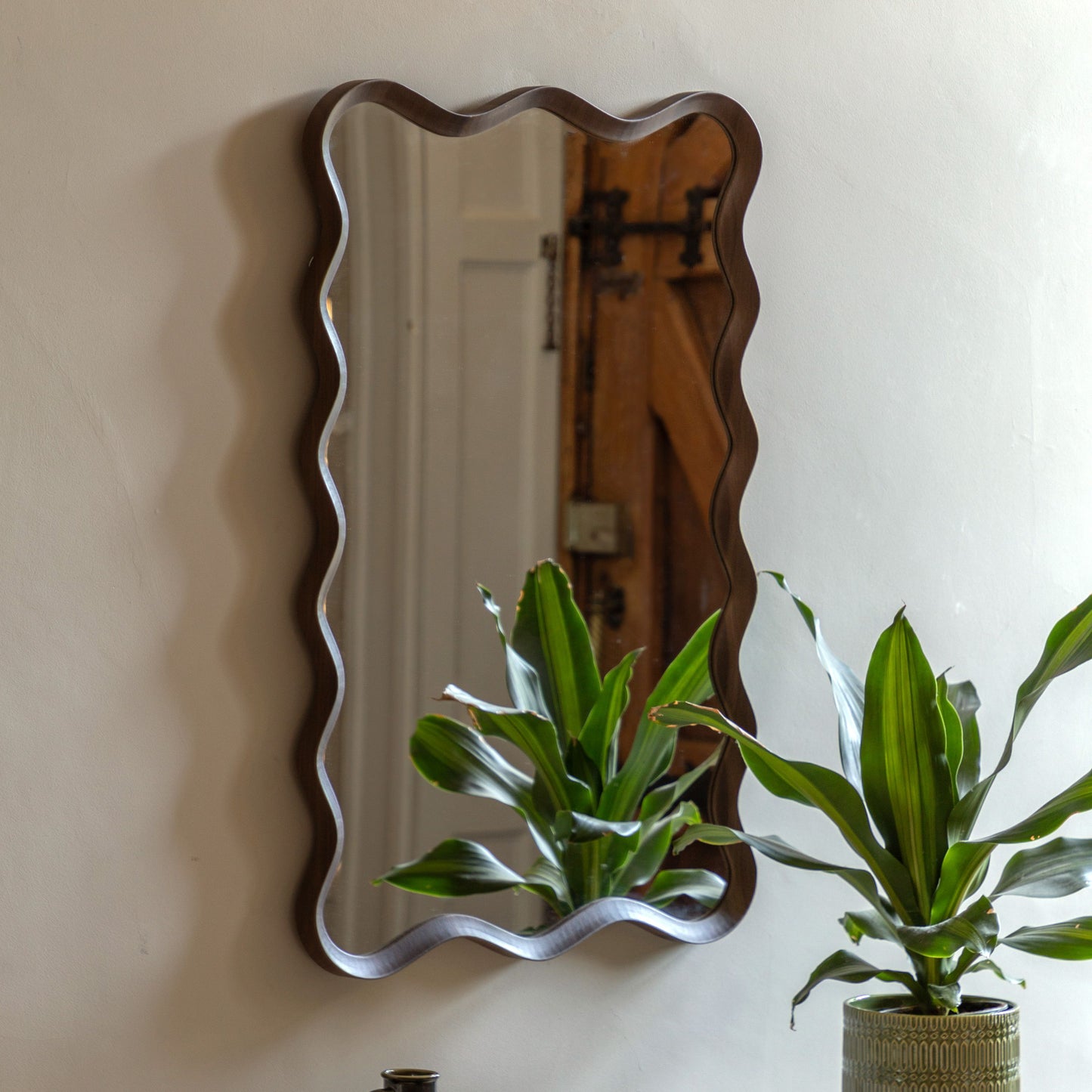Walnut Wiggle Mirror