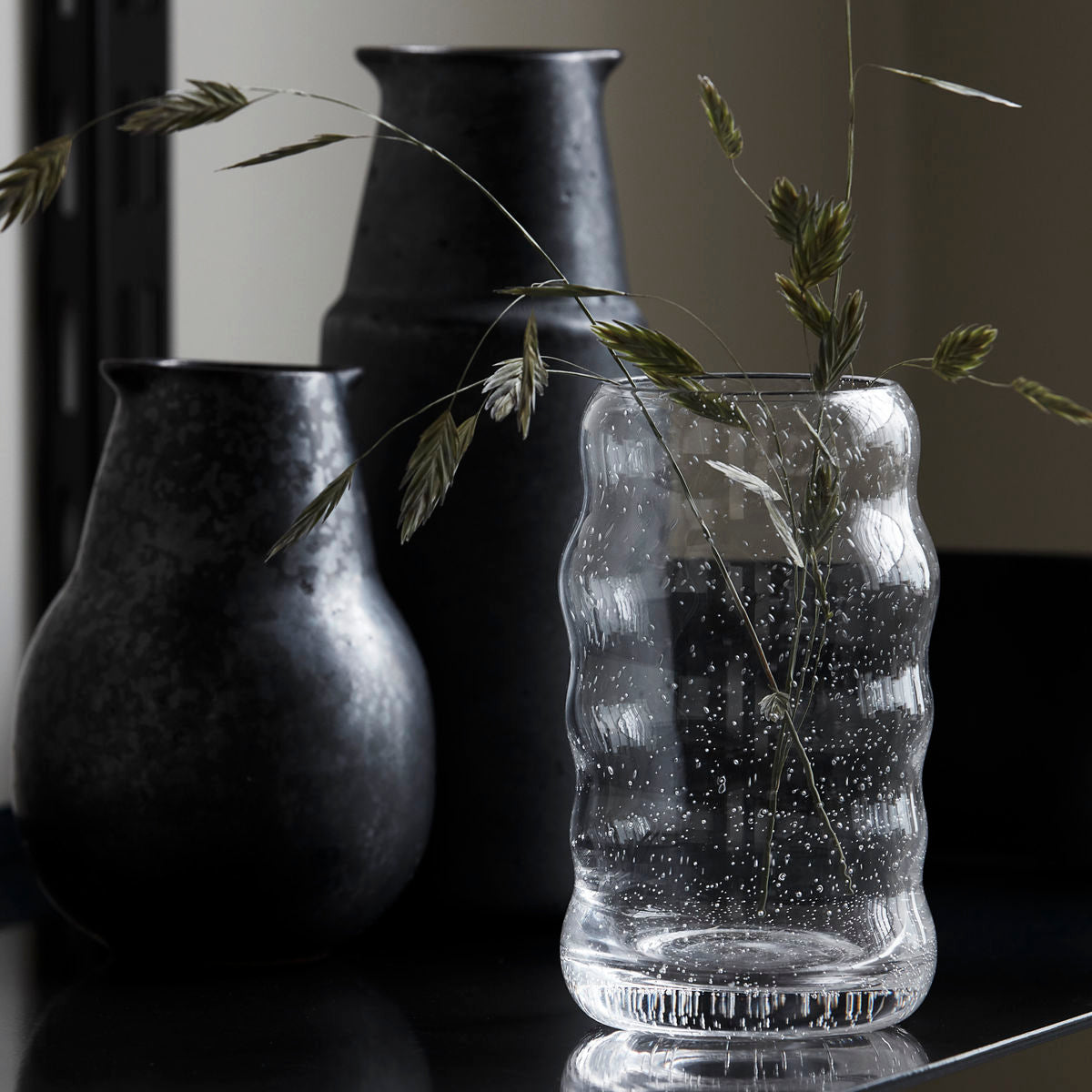 Extra mini Glass Ripple Vase 12cm